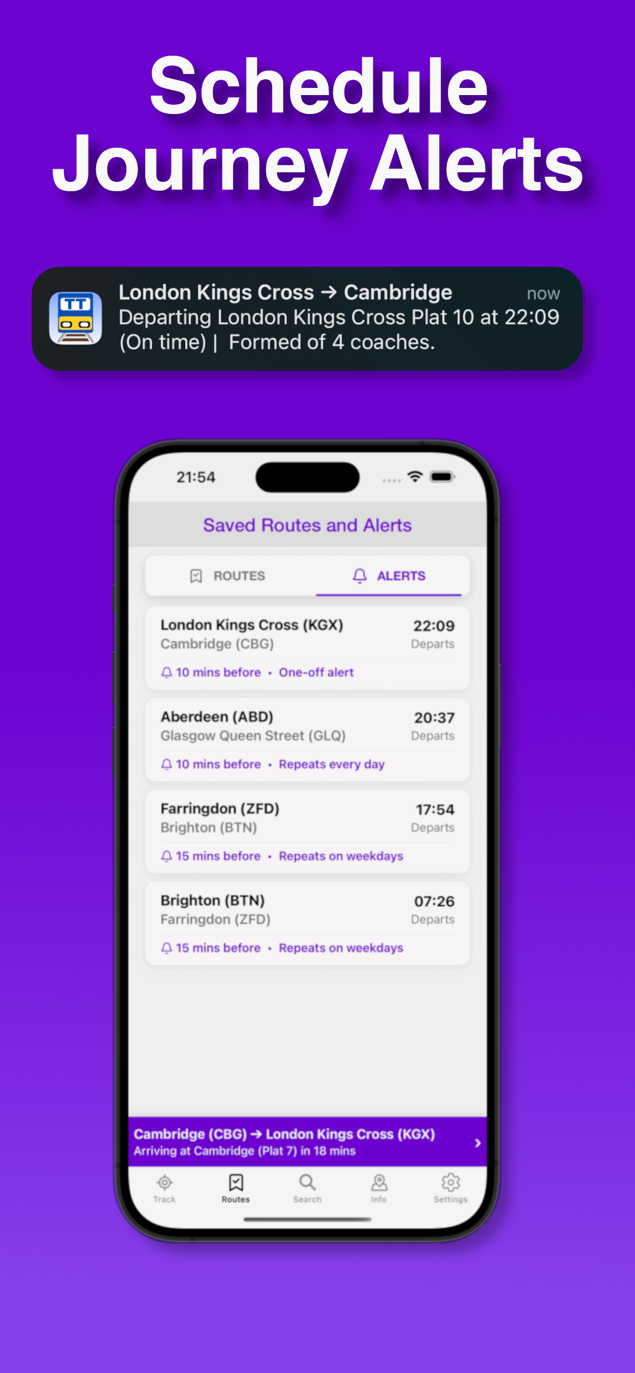 Schedule Journey Alerts