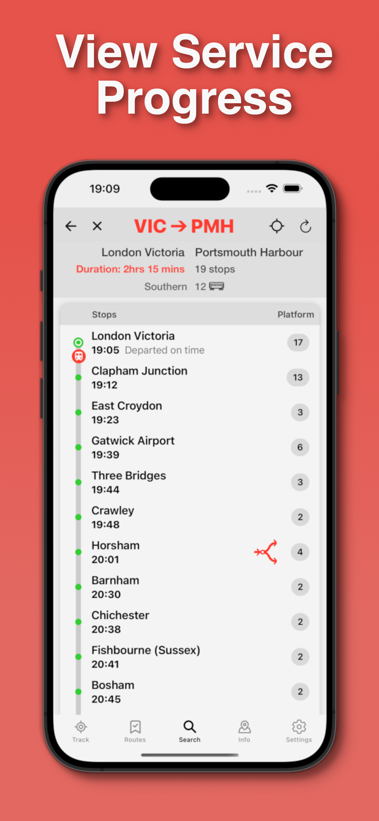 View service progress